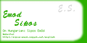 emod sipos business card