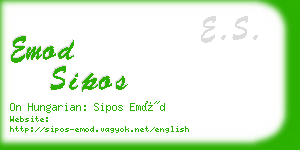 emod sipos business card